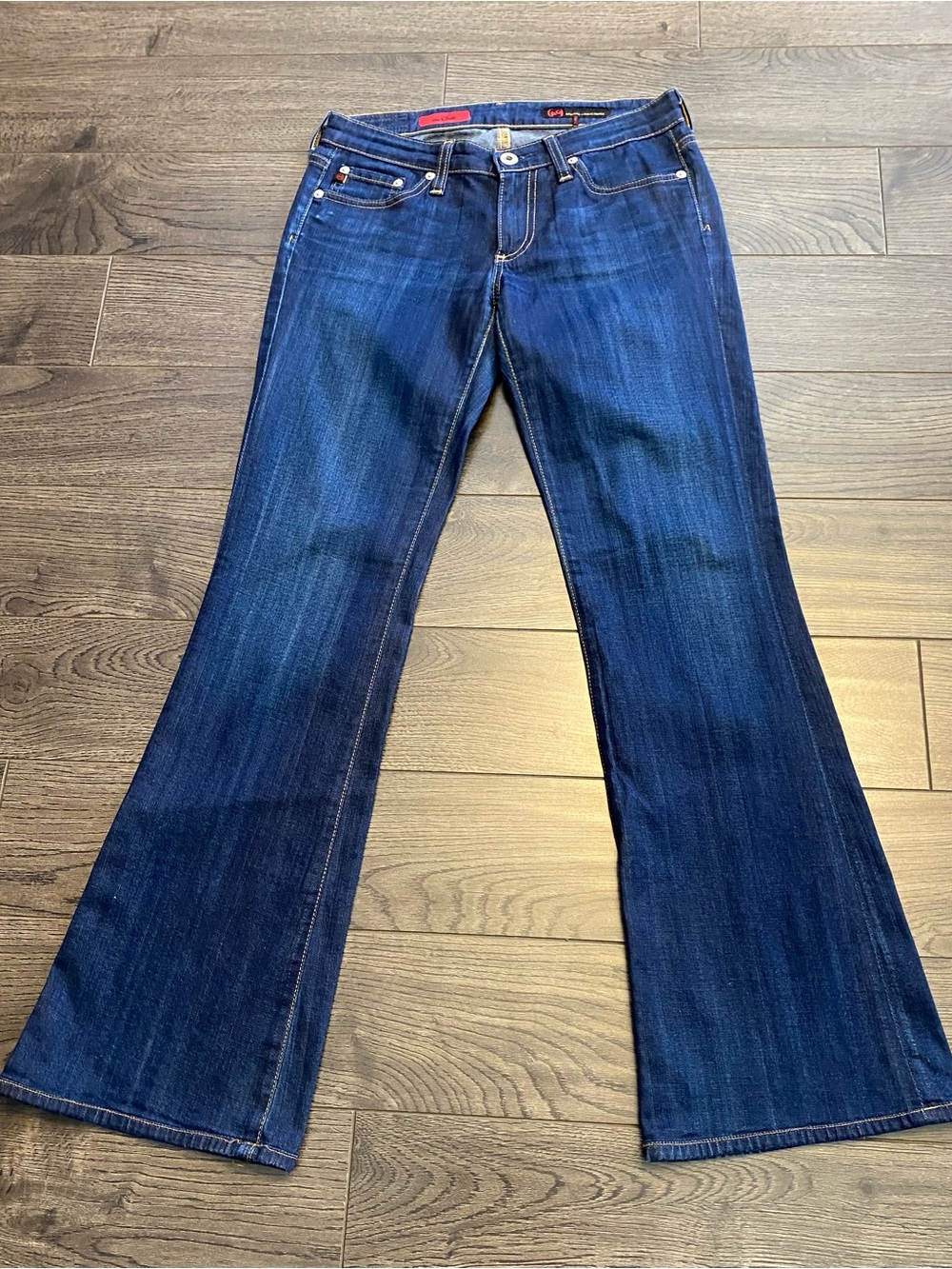 Vintage Mavi Women's White Edge Medium Wash Flare Jeans